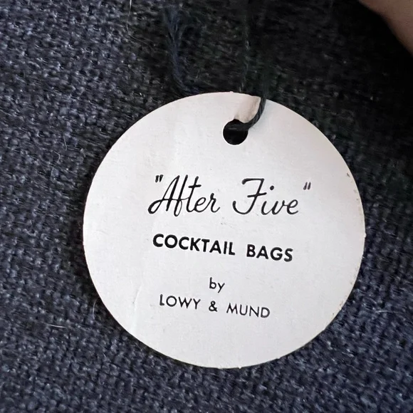 NWT 1950s vintage silk ‘After Five’ Lowy &Mund evening clutch purse w coin purse - Picture 8 of 9